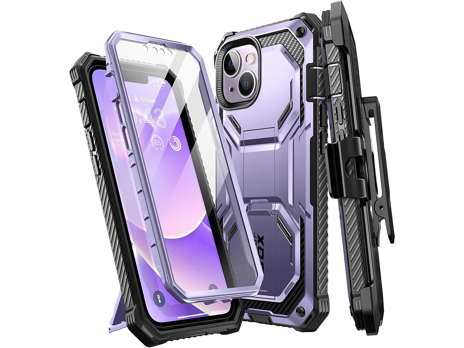 i-Blason Armorbox Metallic Purple Rugged Case for iPhone 14 (iPhone2021/22-6.1-Armorbox-SP-Mauve)
