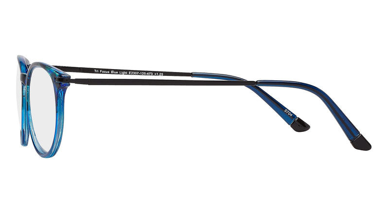 SAV Tri-focus Blue Light +2.00 Reading Glasses, Blue (E2307)