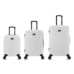 InUSA Trend 3-Piece Hardside Spinner Carry-On Luggage Set, TSA Checkpoint Friendly, White (IUTRESML-WHI)