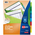 Avery Big Tab Insertable Plastic Divider, 8 Tabs, Multicolor, 1 Set (11903)