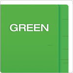 Pendaflex Recycled End Tab File Folder, Straight Cut, Letter Size, Green, 100/Box (H110DGR)