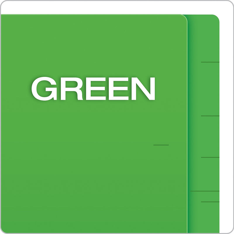Pendaflex Recycled End Tab File Folder, Straight Cut, Letter Size, Green, 100/Box (H110DGR)