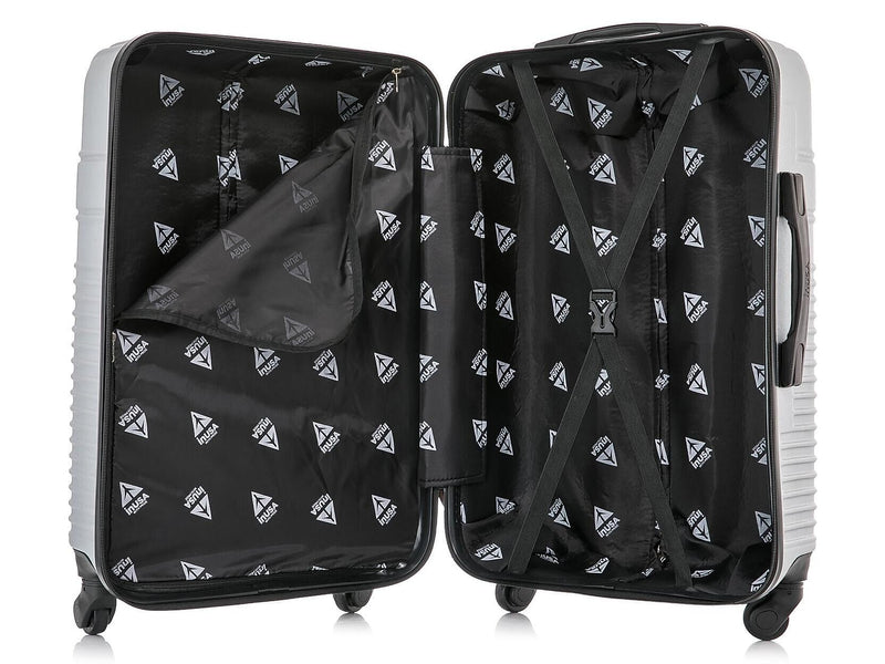InUSA Resilience 28" Hardside Suitcase, 4-Wheeled Spinner, TSA Checkpoint Friendly, Silver (IURES00L-SIL)