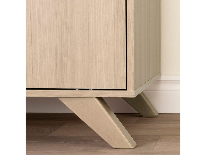 South Shore Helsy 65.25" 6-Shelf Bookcase with Adjustable Shelf, Soft Elm Laminated Particleboard (13869)