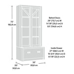 Sauder Dixon City 72"H 4-Shelf Bookcase, Brushed Oak (432891)