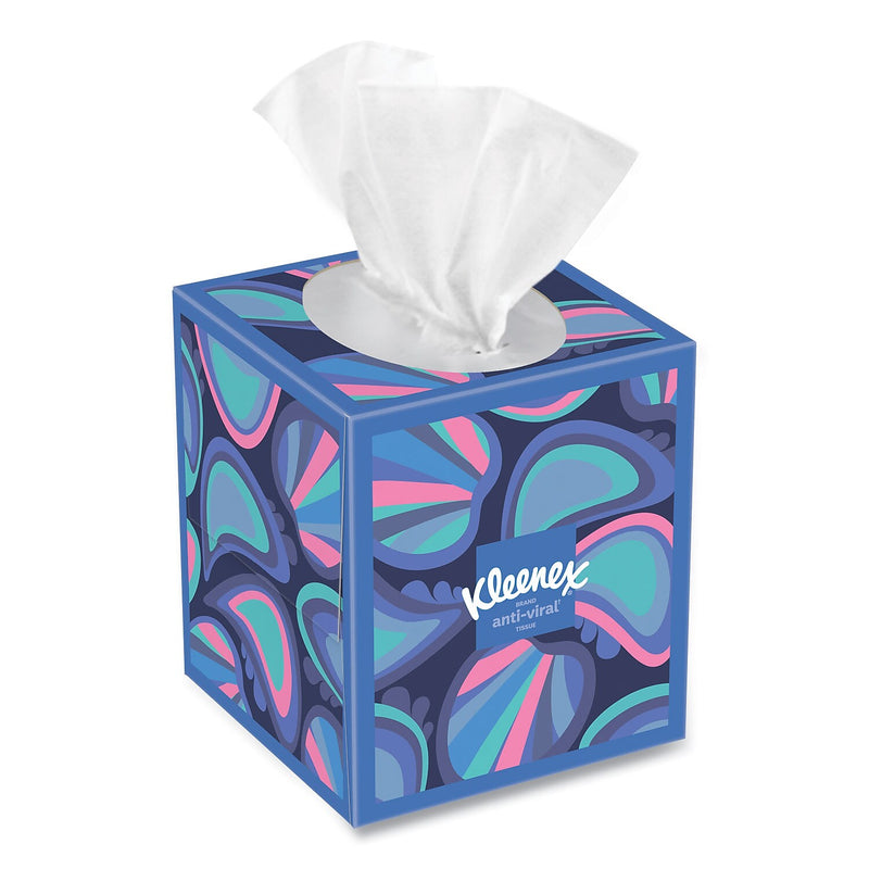 Kleenex Anti-Viral Facial Tissue, 3-Ply, 55 Tissues/Box, 27 Boxes/Carton (54505)