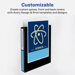 Avery Mini Protect & Store 1" 3-Ring View Binders, White (23011)