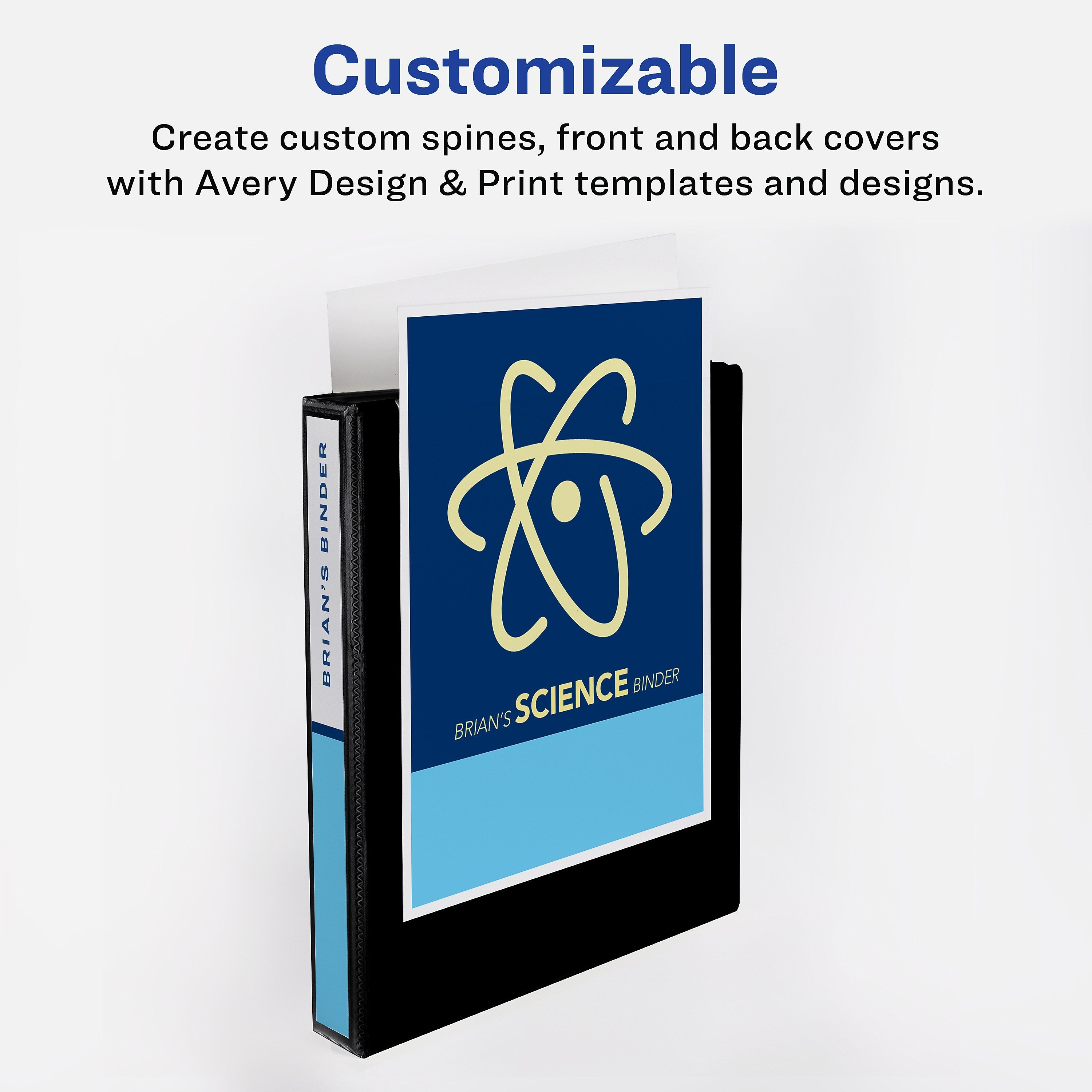 Avery Mini Protect & Store 1" 3-Ring View Binders, White (23011)