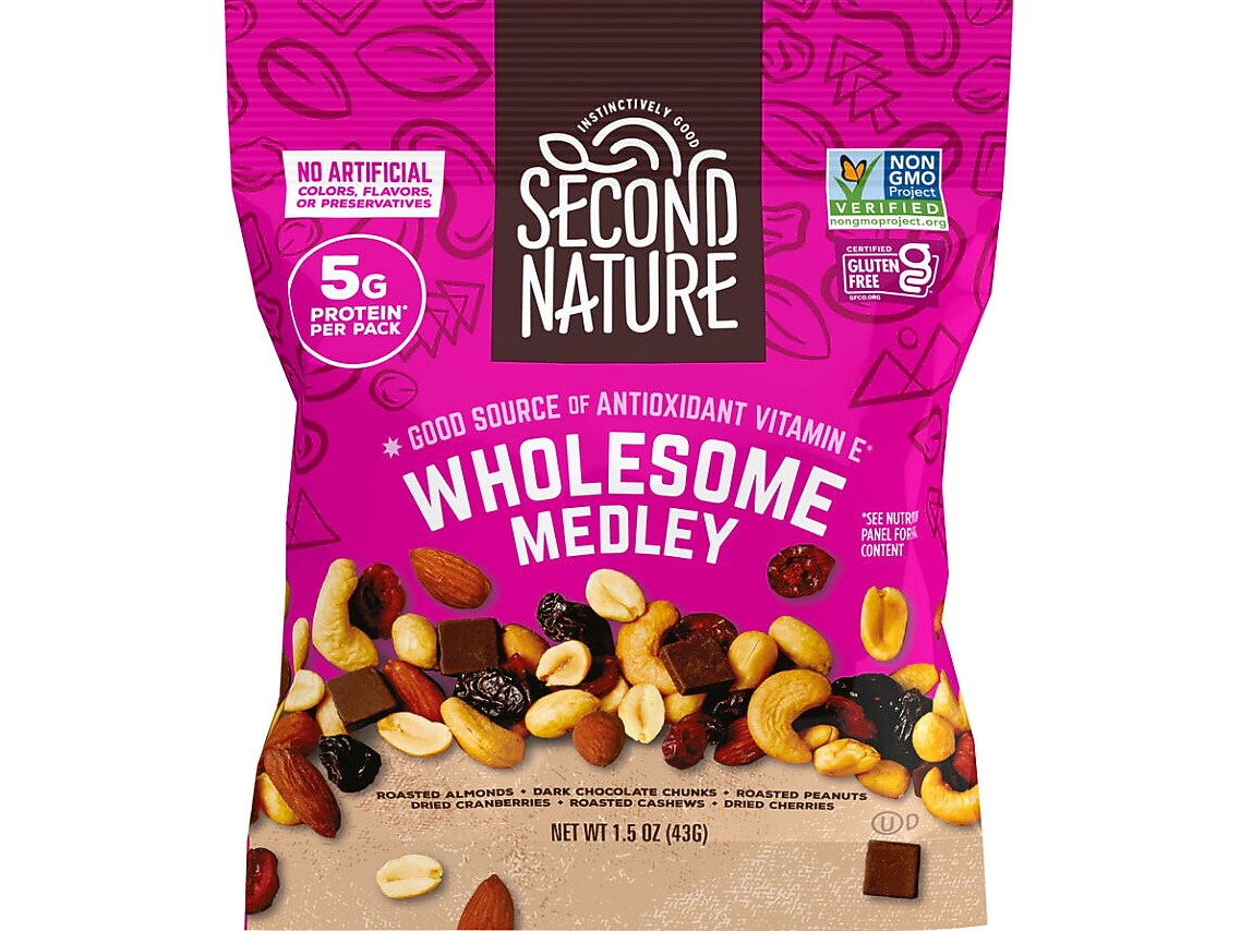 Second Nature Gluten-Free Wholesome Medley Trail Mix, 24 oz., 16 Bags/Box (8719)