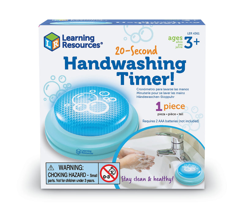 Learning Resources 20-Second Handwashing Timer, Blue/White (LER4361)