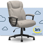 Serta Hannah II Fabric Executive Chair, Gray (43672D)