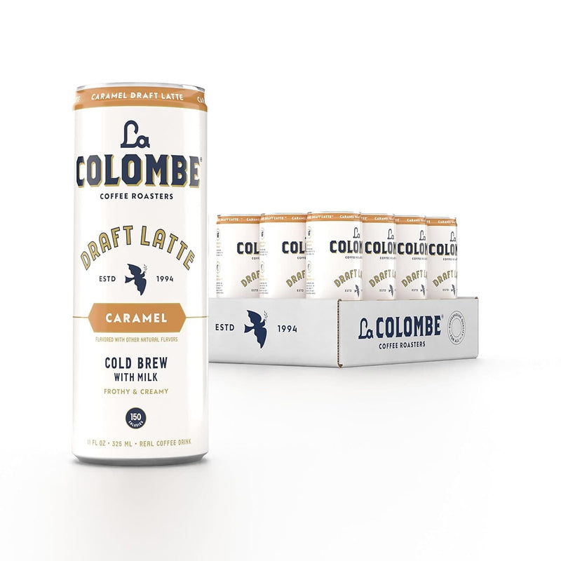 La Colombe Draft Caramel Latte Caffeinated Cold Brew Coffee, Medium Roast, 11 oz., 12/Carton (PPPURC1216)
