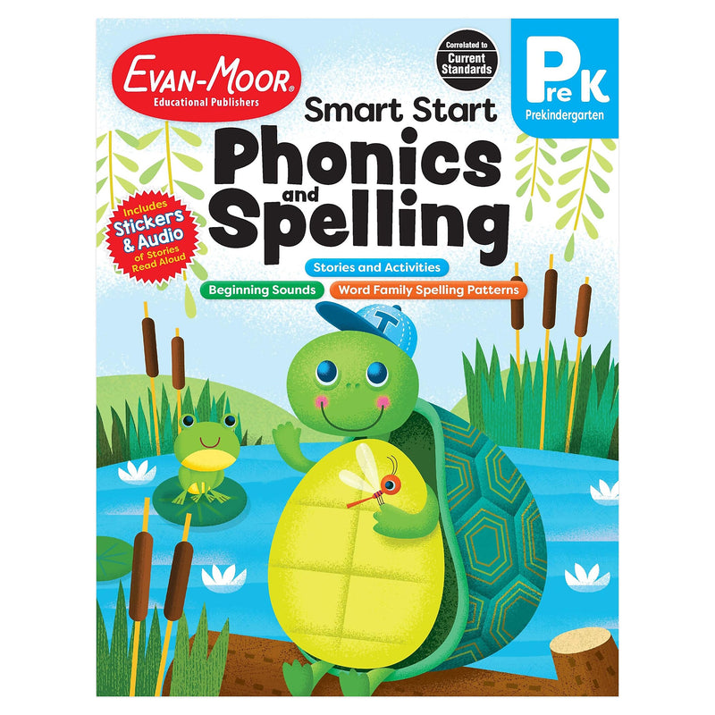Evan-Moor Early Learning Spelling Activity Book Bundle, Grade PreK Workbook, 2 Books/Set