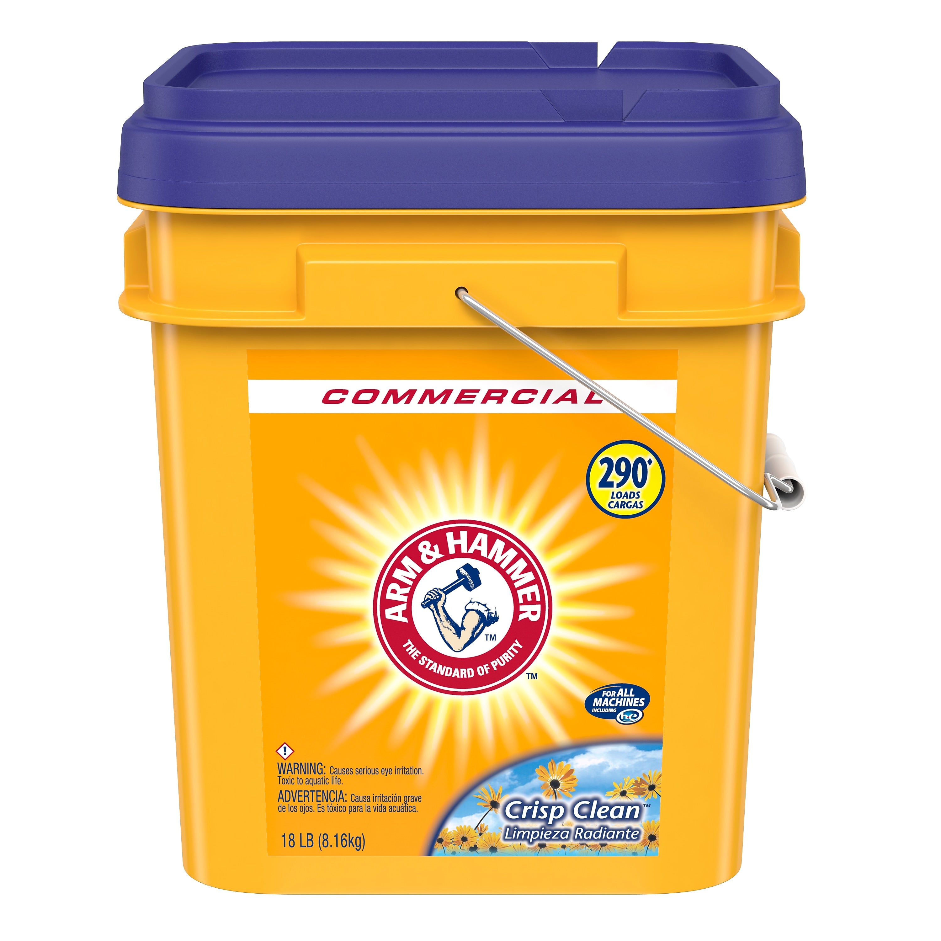 Arm & Hammer HE Powder Laundry Detergent, Crisp Clean, 290 Loads, 18 lb. (CDC3320001001)