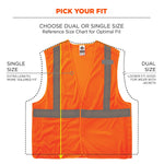 Ergodyne GloWear 8215BA High Visibility Sleeveless Safety Vest, ANSI Class R2, Orange, Large (21065)
