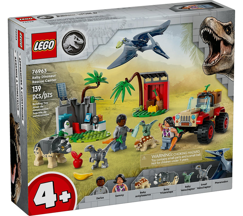 LEGO Jurassic World Baby Dinosaur Rescue Center, 139 Pieces (76963)