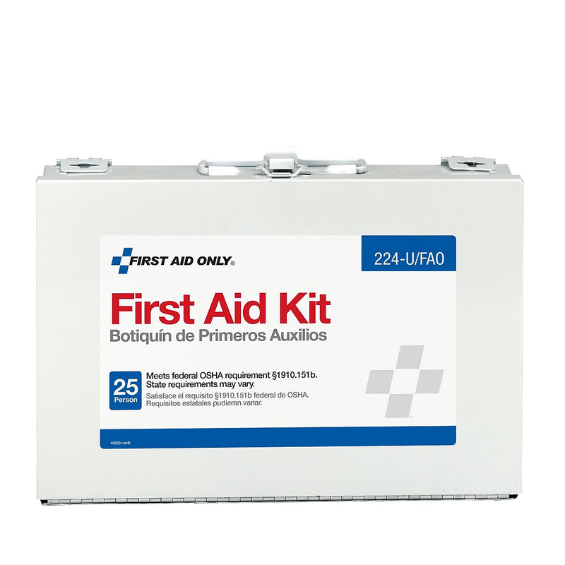 First Aid Only Office Metal First Aid Kit, 25 People, 106 Pieces (FAO224U)