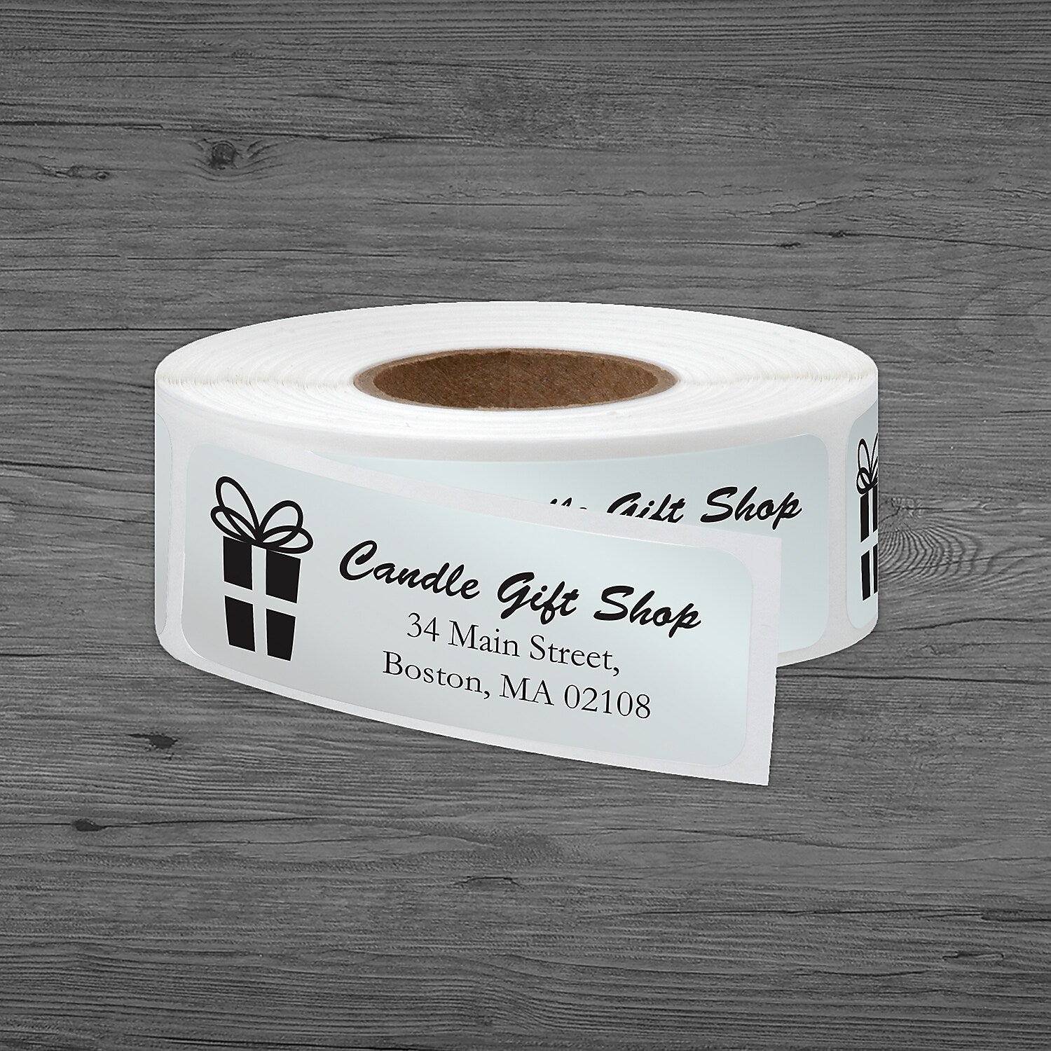 Address Roll Label, Clear, 2-1/2"x3/4", Qty 250