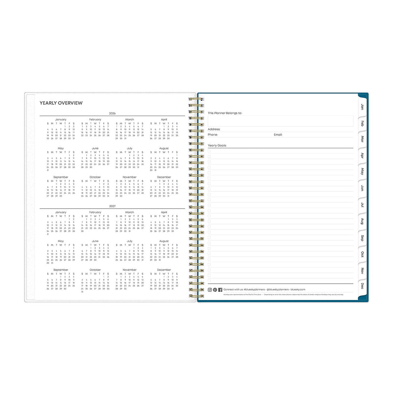 2026 Blue Sky Bakah 8.5" x 11"  Weekly & Monthly Planner, Plastic Cover, Multicolored (137261-26)
