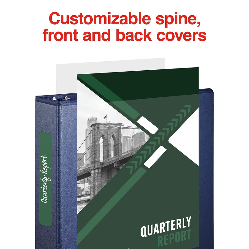 Staples 2" 3-Ring View Binder, D-Ring, Navy Blue (26445-CC)
