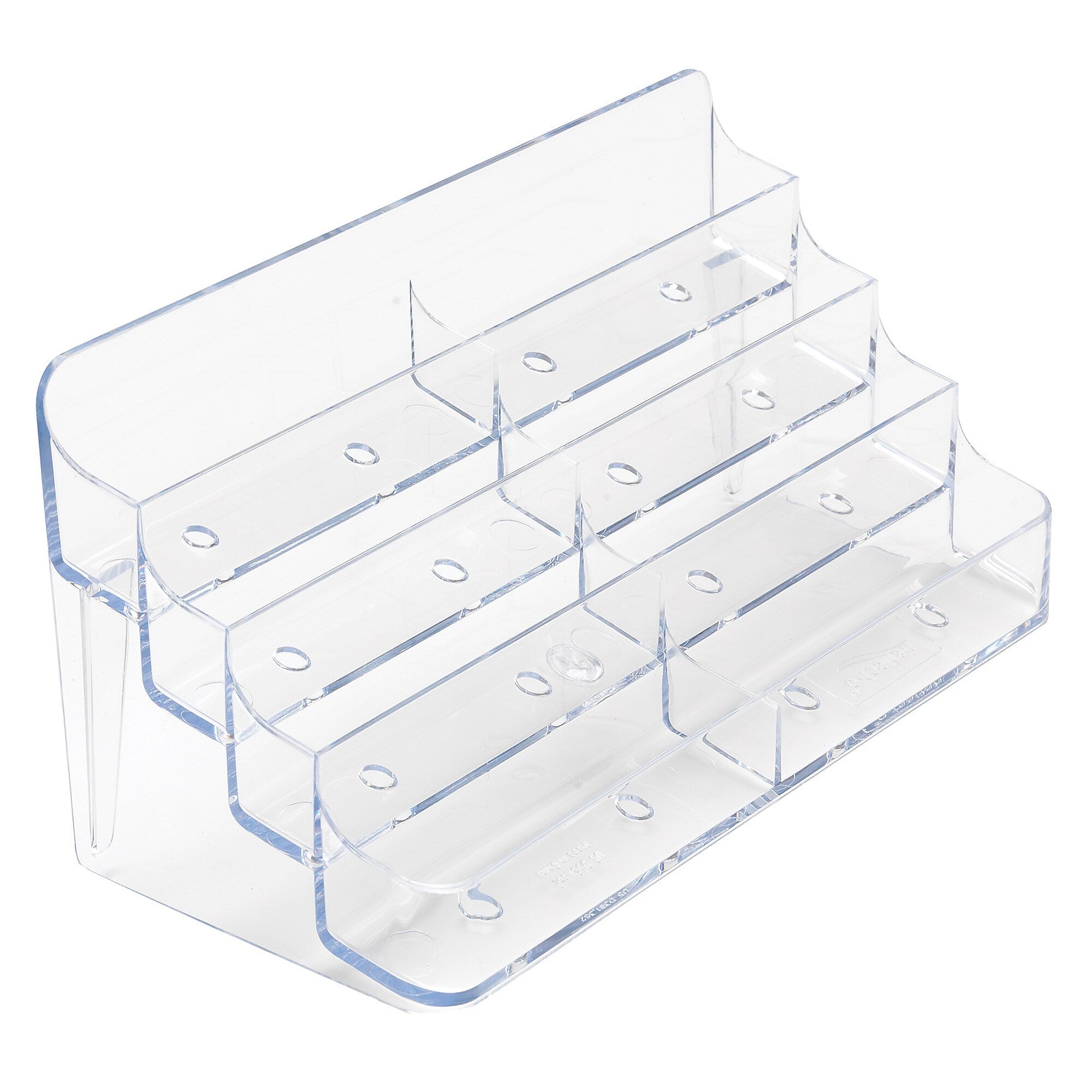 Deflect-O 8-Compartment Business Card Desktop Holder, 400-Card Capacity, Clear (70801)