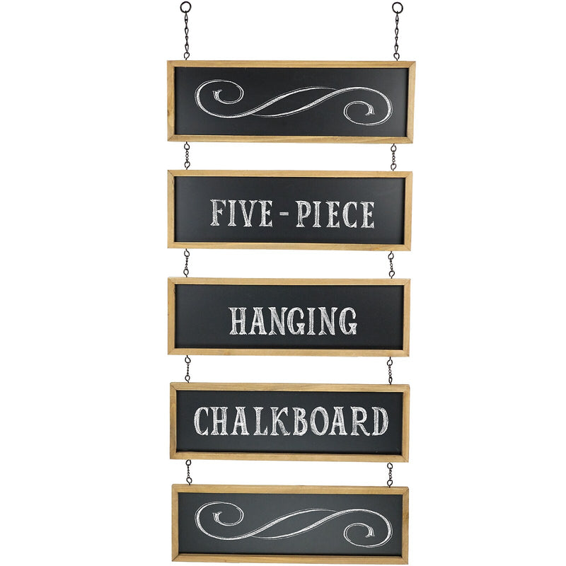 Excello Global Products Hanging 5-Piece Chalkboard Sign (EGP-HD-0289)