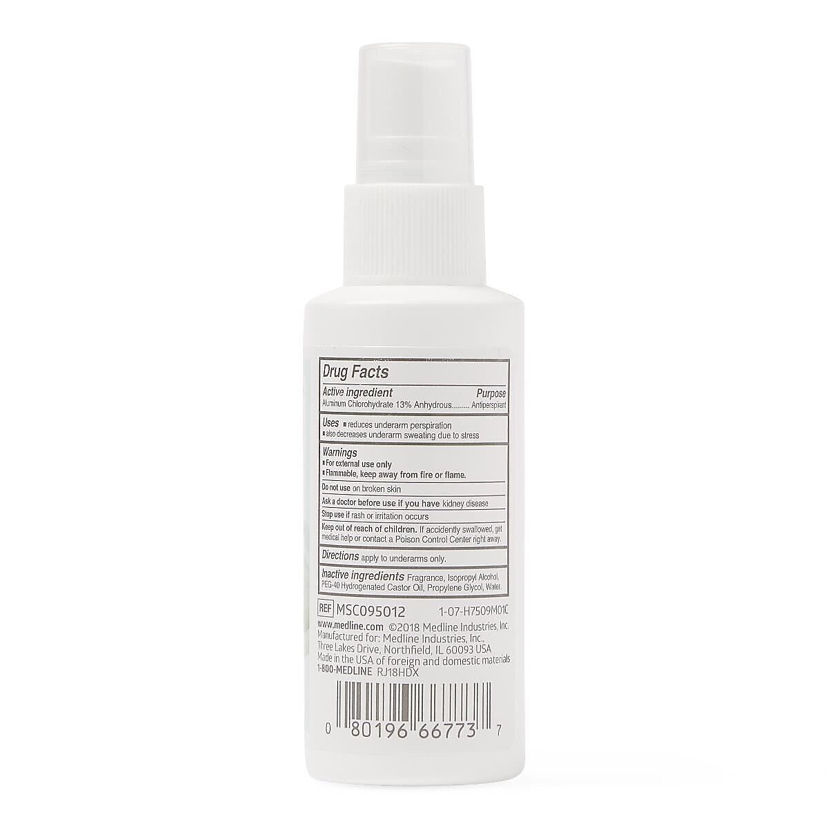 MedSpa Pump Spray Antiperspirant, Fresh Scent, 2 oz (MSC095012H)