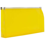 JAM Paper Premium Plastic Expanding Wallet with Zipper Closure, 5" x 10", Yellow, 3/Pack (921Z1YEX3)
