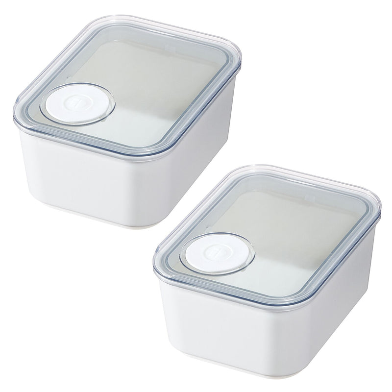 iDESIGN Polypropylene Containers, White/Clear, 2/Pack (28208M2)