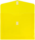 JAM Paper Premium Plastic Document File, 1 Pocket, Letter, Yellow, 3/Pack (218V2yex3)