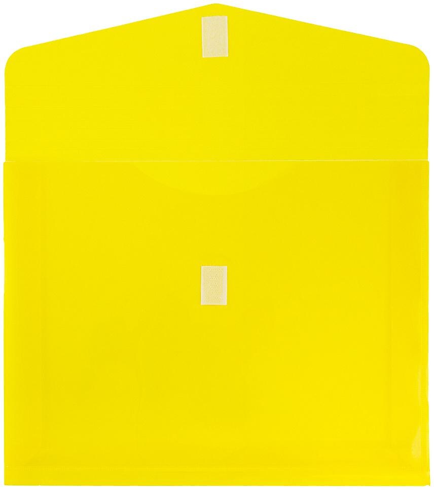JAM Paper Premium Plastic Document File, 1 Pocket, Letter, Yellow, 3/Pack (218V2yex3)