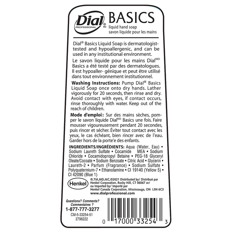 Dial Basics Liquid Hand Soap, Floral, 7.5 Oz., 12/Carton (06028CT)