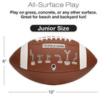 Xcello Sports Huddle Hero Junior Football with Pump, Black and Brown, 2/Pack (XS-FB-JRHH-1)