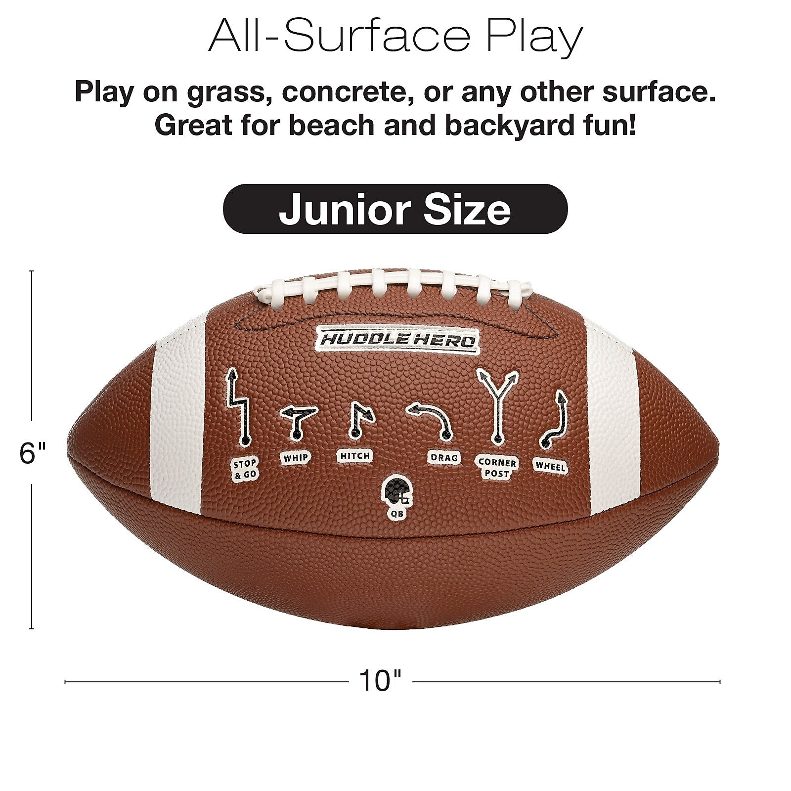 Xcello Sports Huddle Hero Junior Football with Pump, Black and Brown, 2/Pack (XS-FB-JRHH-1)