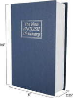 Dictionary Diversion Book Safe With Key Lock, Black