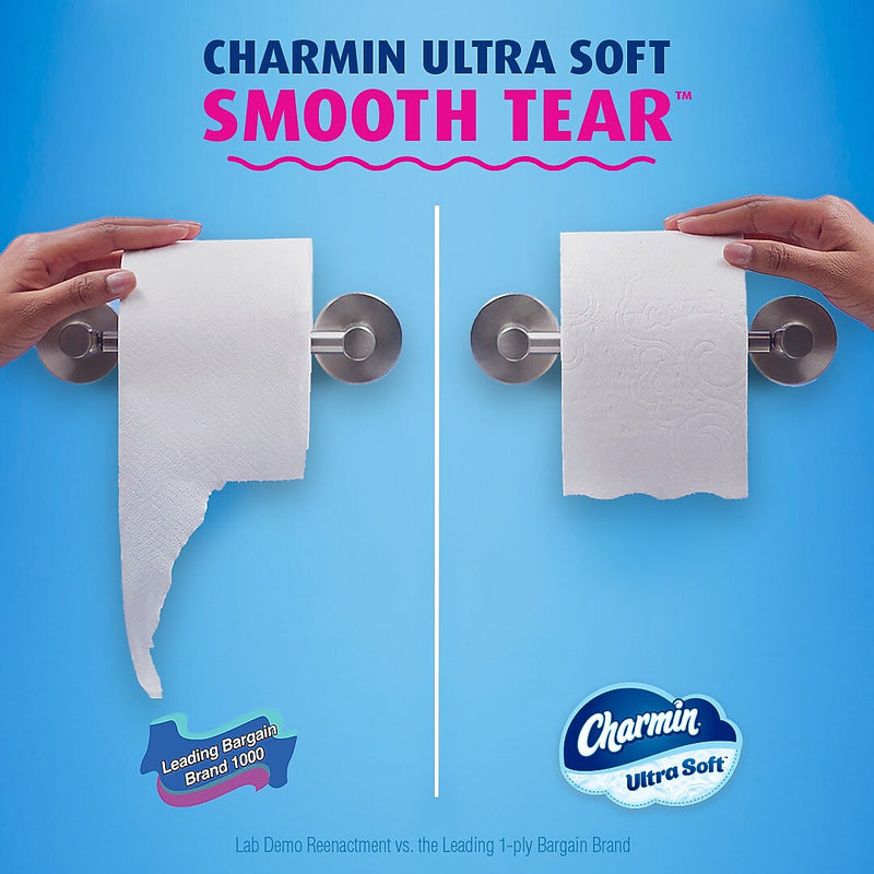 Charmin Ultra Soft Mega Toilet Paper, 2-ply, White, 224 Sheets/Roll, 18 Rolls/Case (87978)