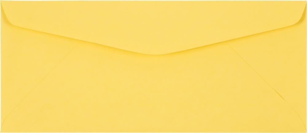 JAM Paper #10 Booklet Envelope 4 1/8" x 9 1/2", Pastel Canary Yellow, 50/Pack (65912-50)
