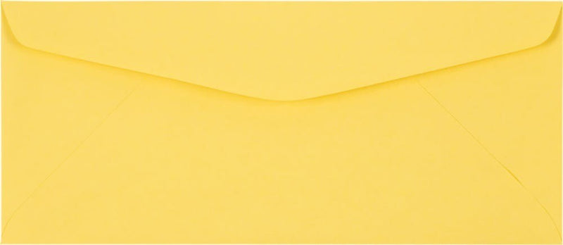 JAM Paper #10 Booklet Envelope 4 1/8" x 9 1/2", Pastel Canary Yellow, 50/Pack (65912-50)