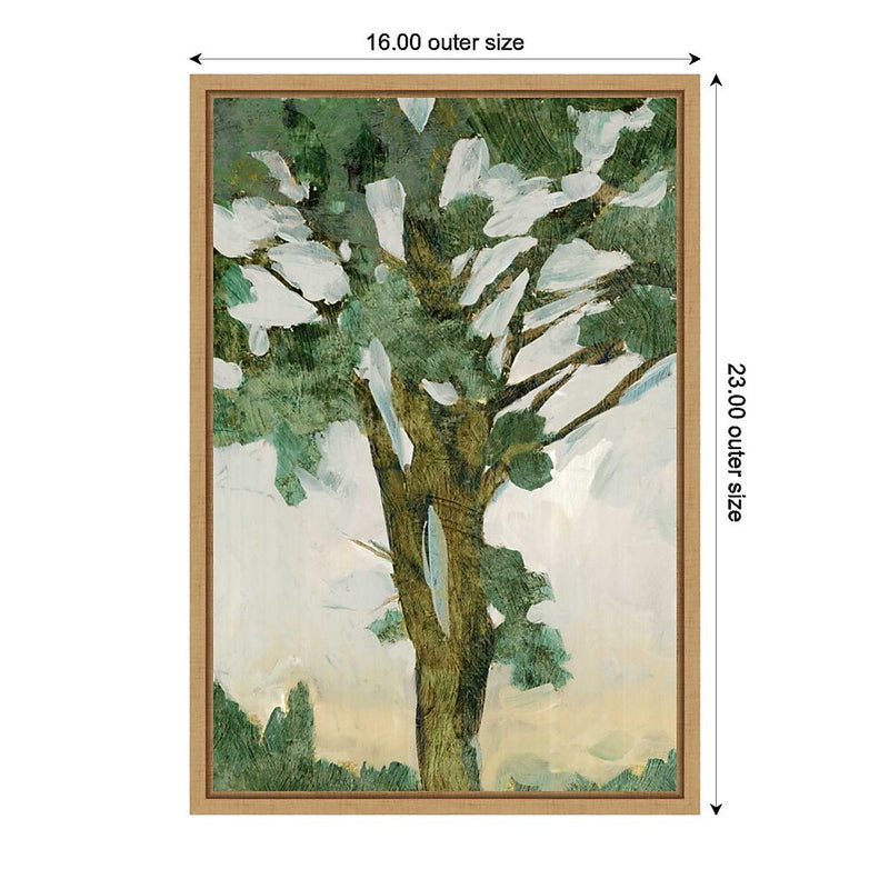 Amanti Art Green Tree I Framed Canvas Wall Art Print, 16" x 23" (A42674690222)