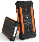 4XEM 30,000 mAh Mobile Solar Power Bank and Charger(4XSOLARPWR30OR)