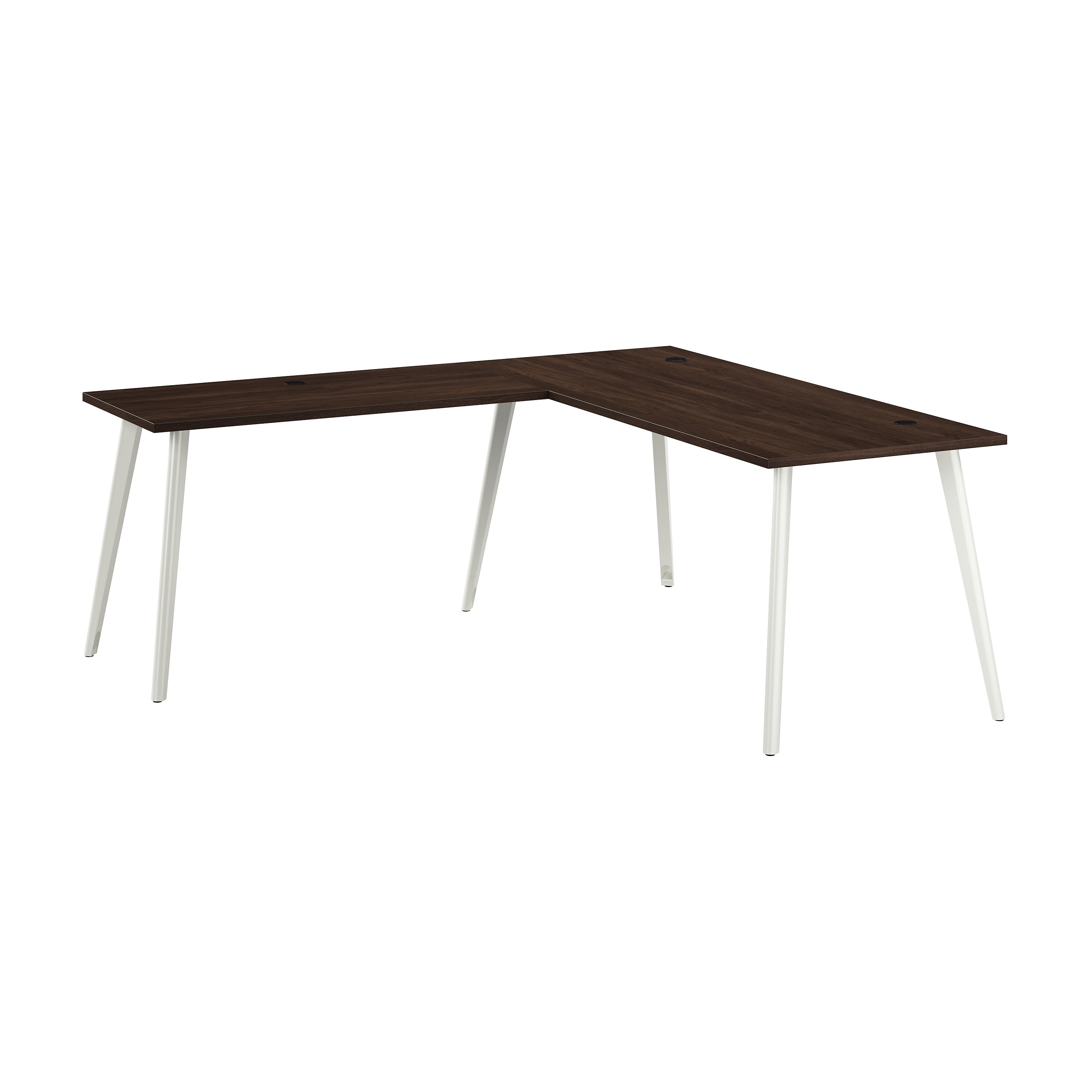 Bush Business Furniture Vista 72"W L Shaped Desk, Black Walnut (VST003BW)