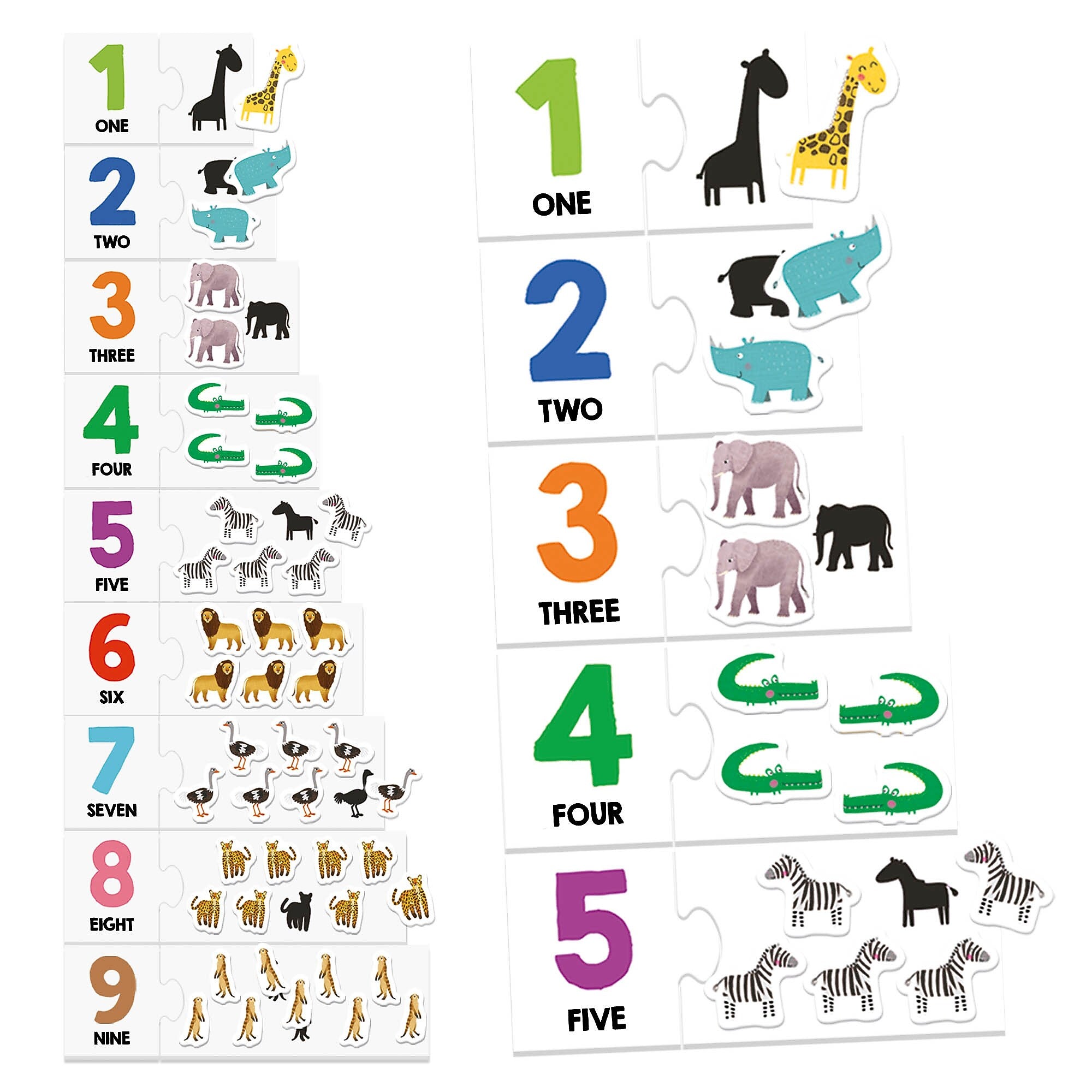 Headu Tactile Numbers Montessori Puzzles, 63/Set (HDUMU57571)