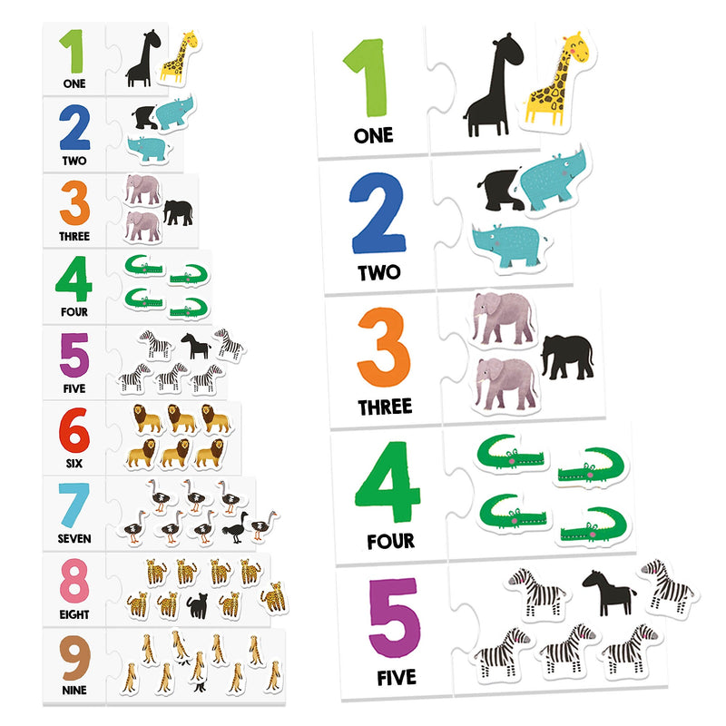 Headu Tactile Numbers Montessori Puzzles, 63/Set (HDUMU57571)
