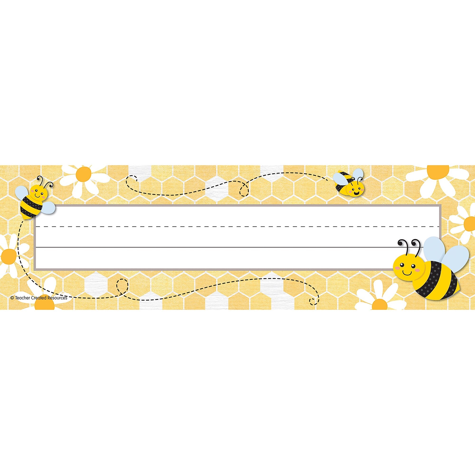 Teacher Created Resources Buzzing Bees School Name Plates, 11.5" x 3.5", 36/Pack, 6 Packs/Bundle (TCR6909-6)