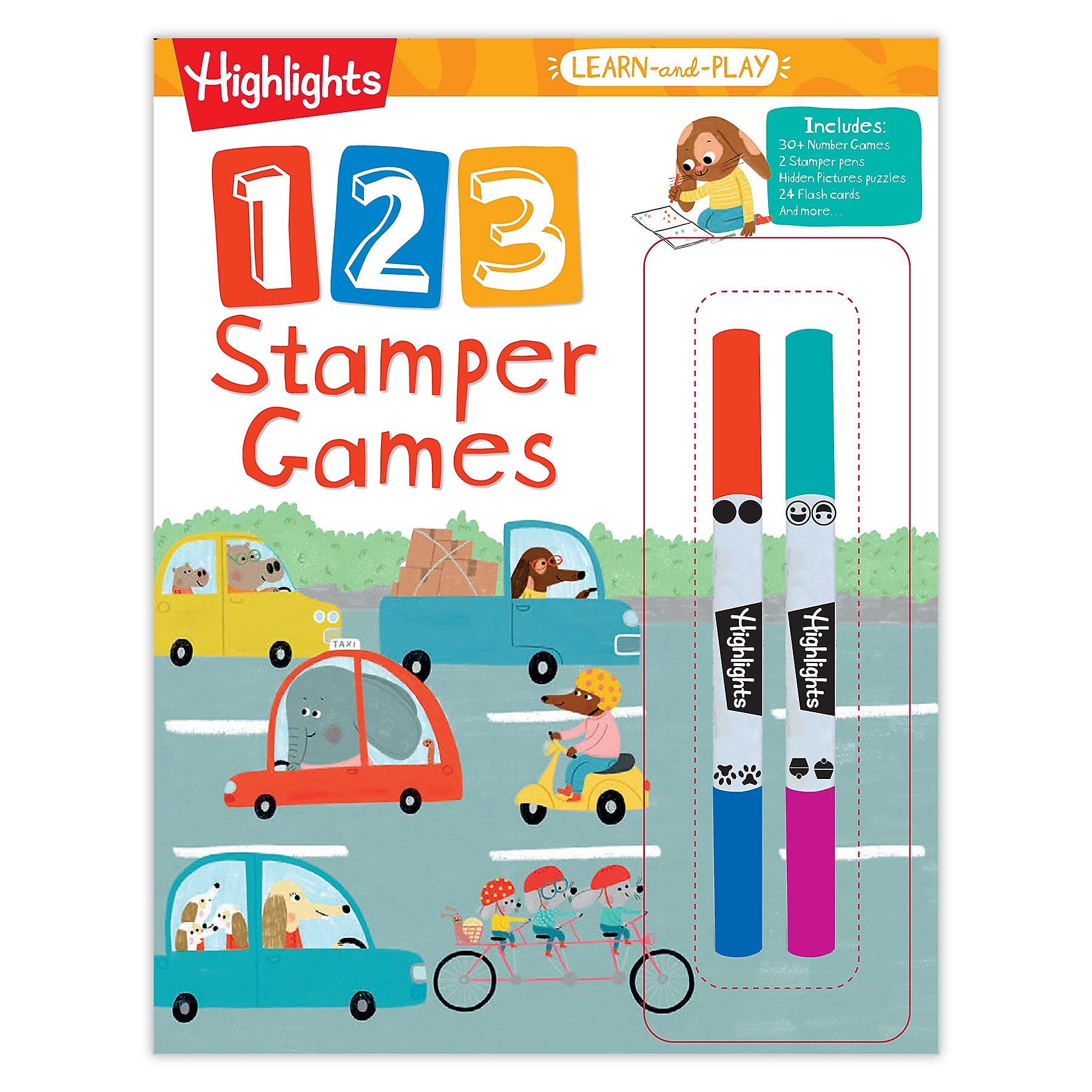 Highlights Learn-and-Play 123 Stamper Games Activity Book