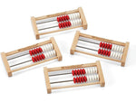 hand2mind Mini 20-bead Rekenrek, White/Red, 4/Set (86886)