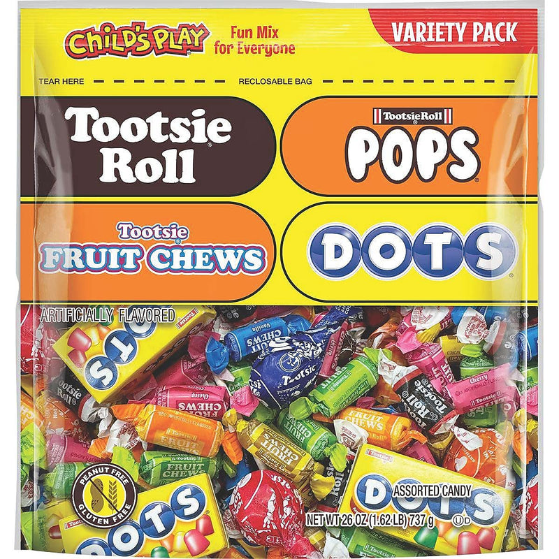 Tootsie Roll Child's Play Assorted Chewy Candy, 26 oz. (TOO1817)