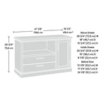 Sauder Aspen Post File Credenza, Letter/Legal Size, Prime Oak (427020)