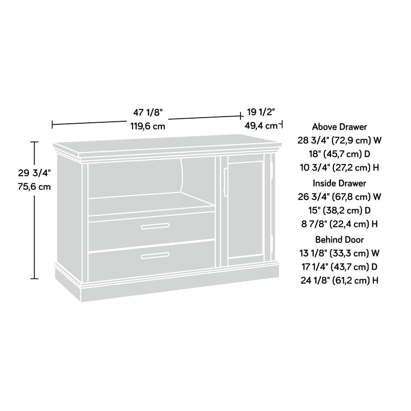 Sauder Aspen Post File Credenza, Letter/Legal Size, Prime Oak (427020)
