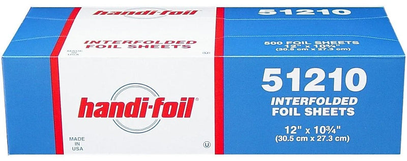 Handi-foil Aluminum Foil Sheets, 12" x 10.75", 3000 Sheets/Carton (HFA51210)